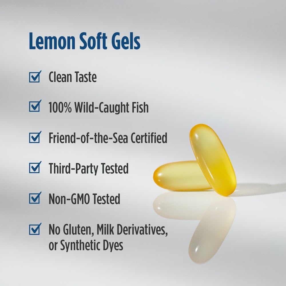 Nordic Naturals ProOmega 2000-D, Lemon Flavor - 90 Soft Gels - 2150 mg Omega-3 + 1000 IU D3