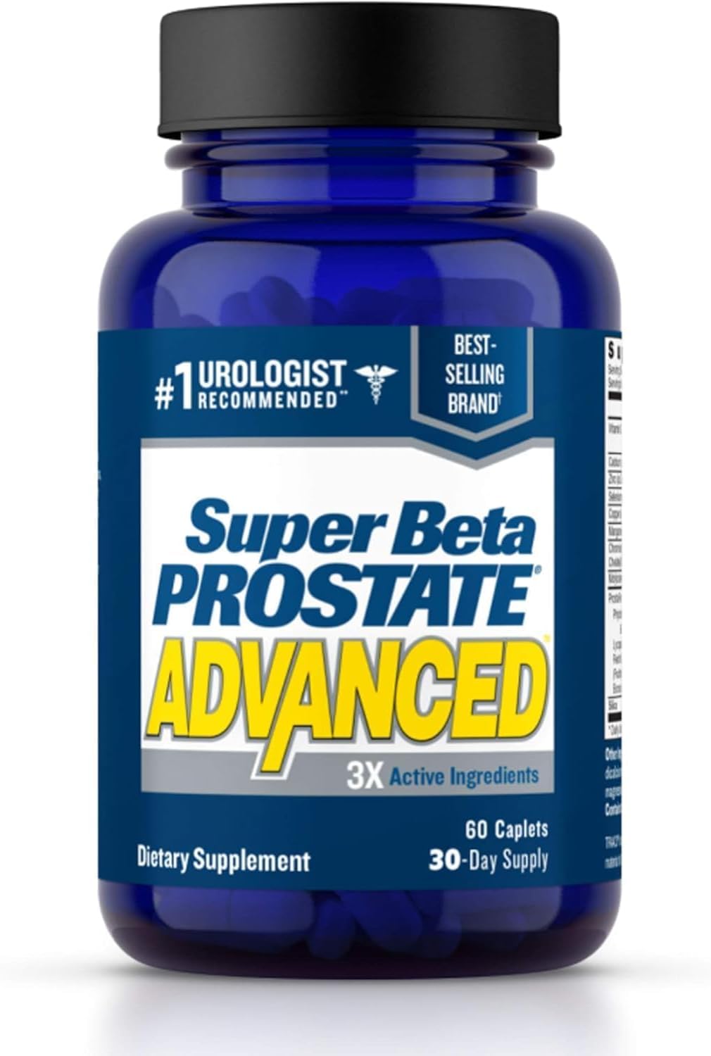 Super Beta Prostate Advanced Male Supplement with Beta-Sitosterol, 120 Caplets