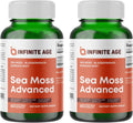 INFINITE AGE 2 Pack of 1250mg Sea Moss Advanced Superfood Capsules, 120 Count