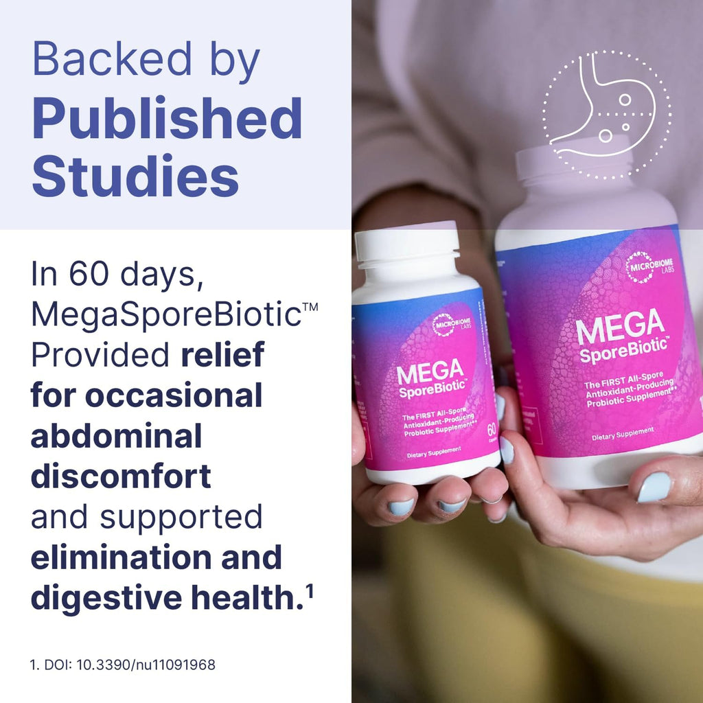 Microbiome Labs MegaSporeBiotic Probiotics for Digestive Health - 180ct