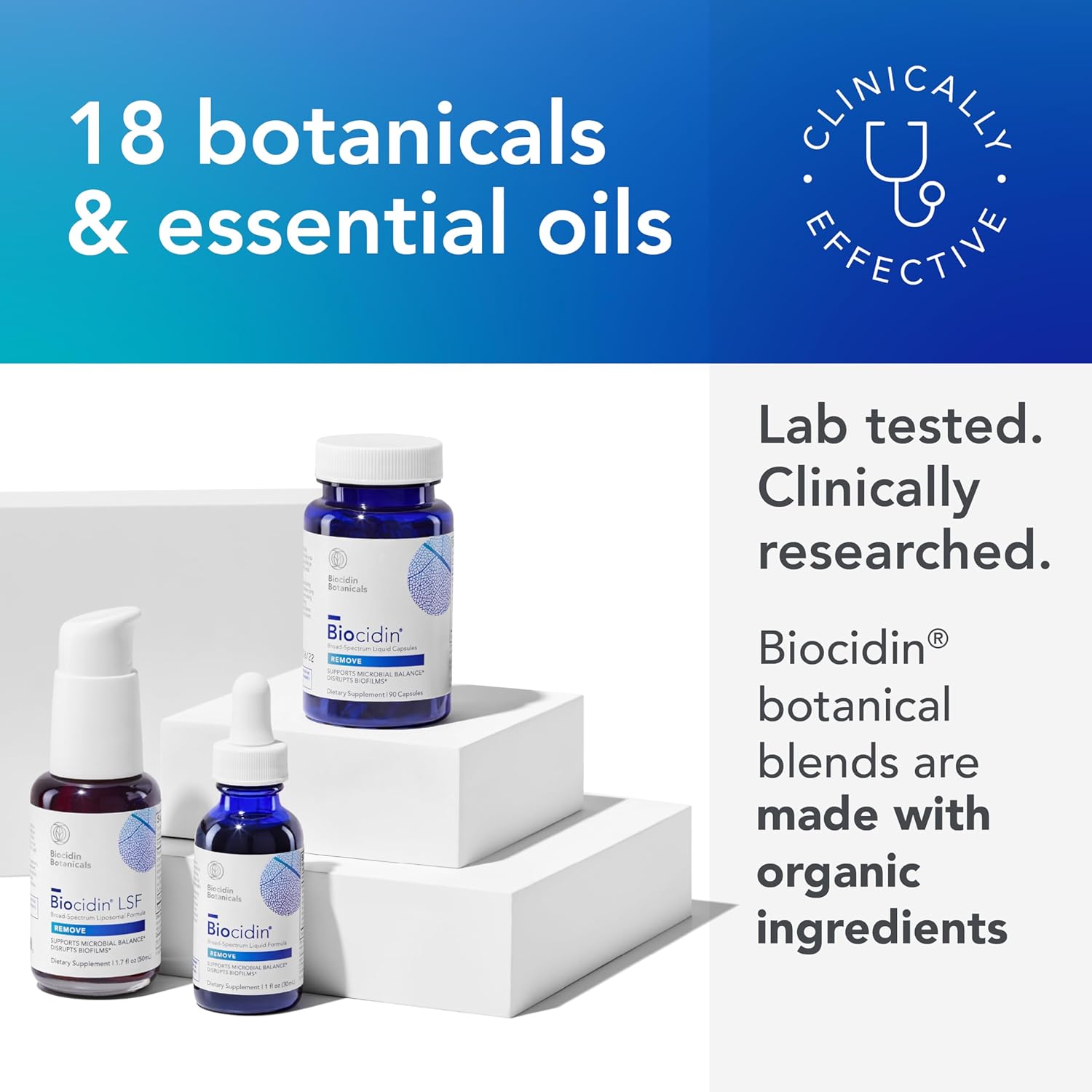 Biocidin Capsules - Gut Cleanse Process & Immune Support Supplement - 90 Caps