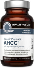Quality of Life Labs, Kinoko Platinum AHCC, Immune Support, 750 mg, 60 capsules