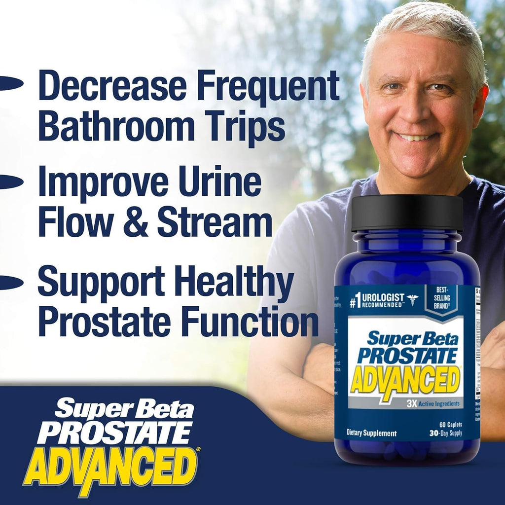 Super Beta Prostate Advanced Male Supplement with Beta-Sitosterol, 120 Caplets