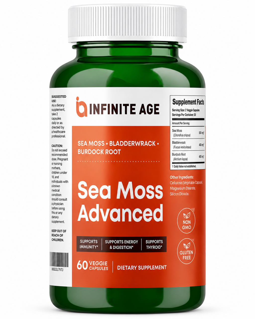 INFINITE AGE Sea Moss Advanced – Immunity, Energy & Thyroid Support Supplement