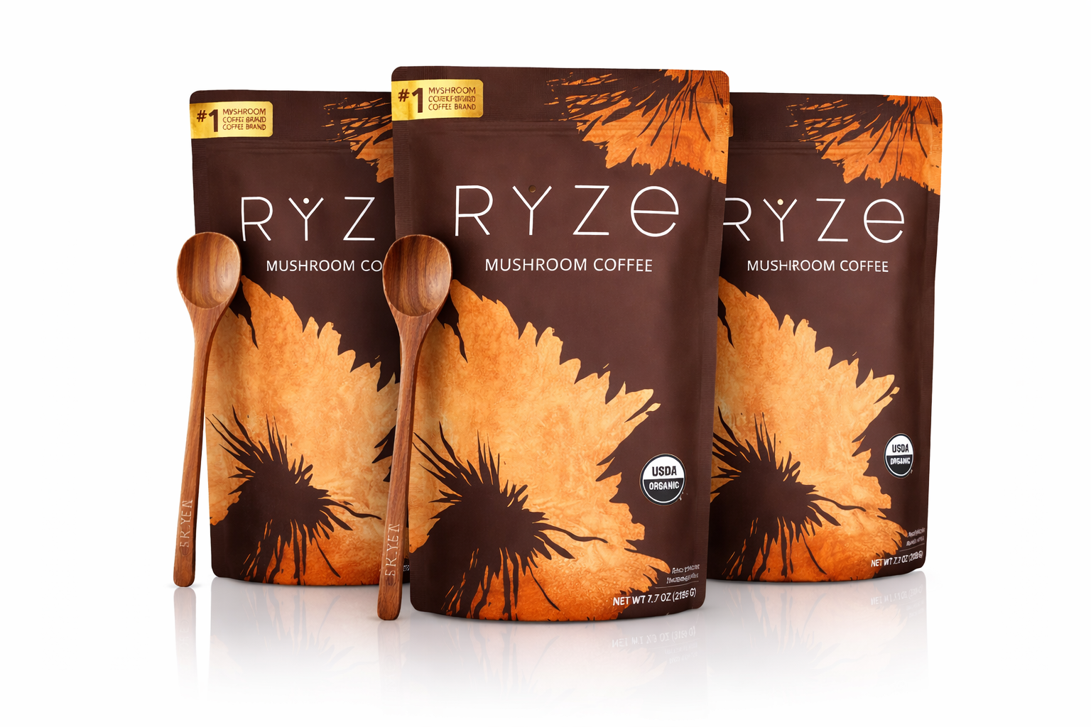 RYZE Mushroom Coffee – 3 Pack Bundle | Organic Energy Blend