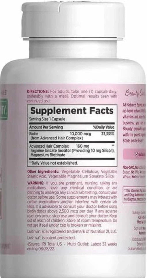 Nature's Bounty Hair Growth Supplement - 90 Caps